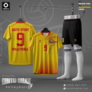 Đồng phục bóng chuyền Obito Drax - Vàng tươi nổi bật