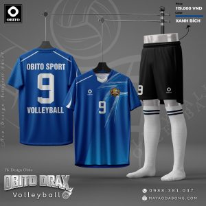 Bộ đồ bóng chuyền Obito Drax Volleyball - Xanh Bích năng động