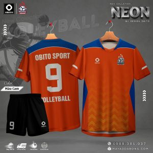 Áo bóng chuyền OBITO SPORT - Neon Cam Nổi Bật
