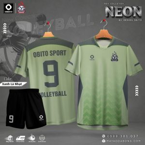 Áo bóng chuyền Obito Sport – BST NEON màu xanh lá nhạt