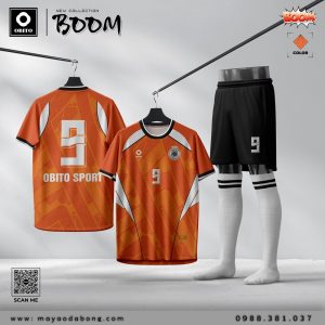Bộ Áo Bóng Đá OBITO SPORT – Màu Cam Cháy Năng Động