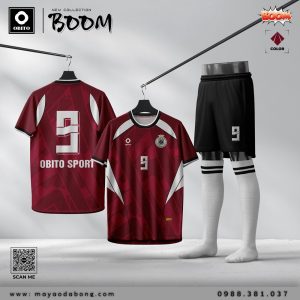 Áo Bóng Đá OBITO SPORT BOOM Màu Đỏ Rượu Vang - Thể Thao Tối Ưu, Phong Cách Bùng Nổ