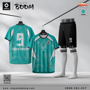 Áo Đá Bóng OBITO BOOM Xanh Ngọc - Năng Động & Tỏa Sáng Trên Sân Cỏ