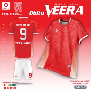 Áo Bóng Đá Obito Veera Màu Đỏ Nhiệt Huyết