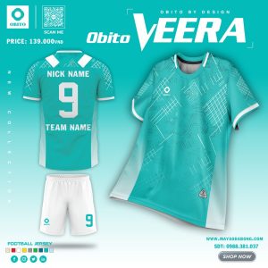 Áo Bóng Đá OBITO VEERA Xanh Ngọc – Thiết Kế Hiện Đại, Đậm Chất Thể Thao