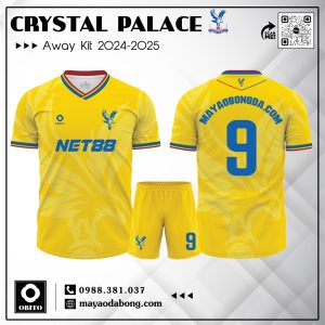 Áo Bóng Đá Crystal Palace Sân Khách 2024-2025 Màu Vàng