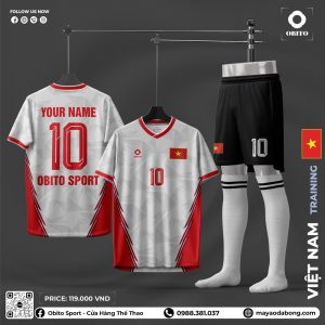 Áo Bóng Đá Đội Tuyển Việt Nam Màu Trắng Đỏ - Phiên bản Thiết Kế Mới 2025