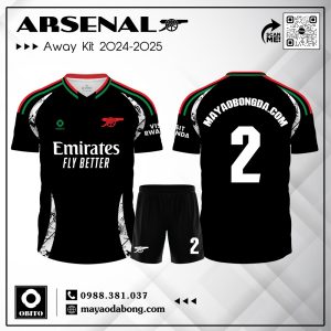 Áo Đấu Sân Khách Arsenal 2024–2025 Màu Đen Cá Tính