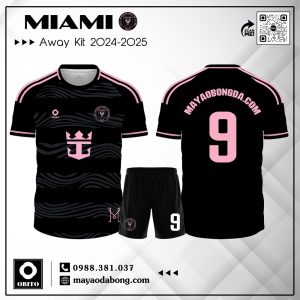 Áo Đấu Sân Khách Miami 2024–2025 – Đen Hồng Cá Tính