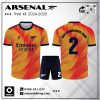 Áo Đấu Thứ 3 Arsenal 2025 Màu Cam Năng Động