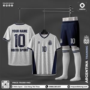 Áo Bóng Đá Argentina Training Trắng – Obito Sport