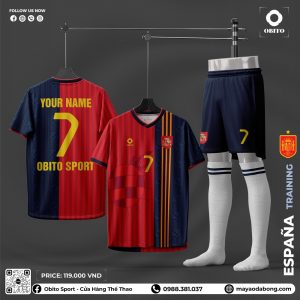 Áo Đấu Đội Tuyển Tây Ban Nha Obito Sport Đỏ Xanh Navy