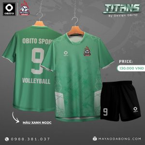 Áo Bóng Chuyền OBITO TITAN Xanh Ngọc