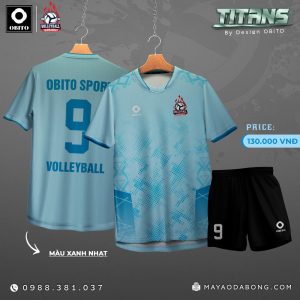Áo đấu bóng chuyền TITAN - Xanh nhạt trẻ trung, hiện đại
