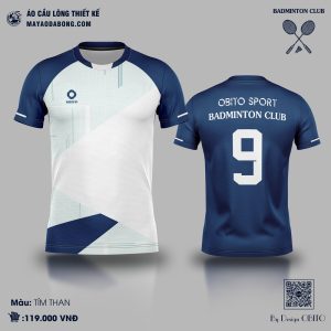 Áo Cầu Lông Thiết Kế Tím Than Năng Động - Mã 11-1