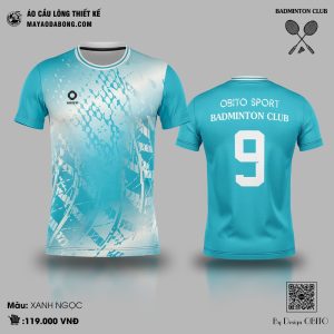Áo Cầu Lông OBITO SPORT Xanh Ngọc Chuyển Sắc Hiện Đại