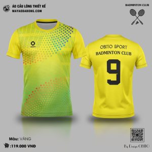 Áo Cầu Lông Thiết Kế Màu Vàng Năng Động - Mẫu 25-1