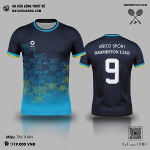 Áo Cầu Lông Tím Than Thiết Kế Obito Sport