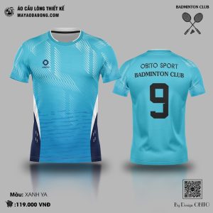 Áo Cầu Lông Thiết Kế Xanh Ya OBITO SPORT Năng Động