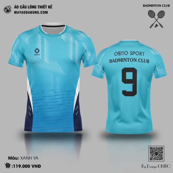 Áo Cầu Lông Thiết Kế Xanh Ya OBITO SPORT Năng Động