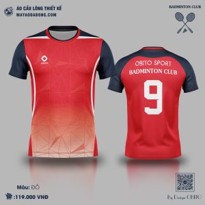 Áo Cầu Lông Đỏ Năng Động - Thiết Kế Thể Thao Hiện Đại