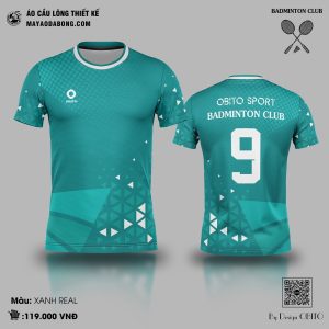Áo cầu lông OBITO SPORT xanh Real – Năng động, thời trang cho vận động viên hiện đại