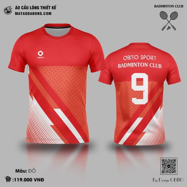 Áo Cầu Lông Đỏ Năng Động - Mã 56