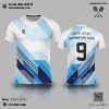Áo Cầu Lông Trắng Xanh Năng Động - Mã 57