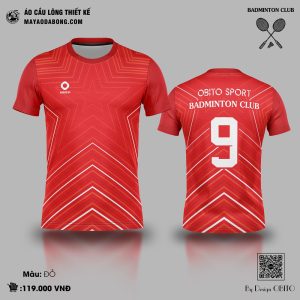 Áo Cầu Lông Đỏ Năng Động - Mã Sản Phẩm 58