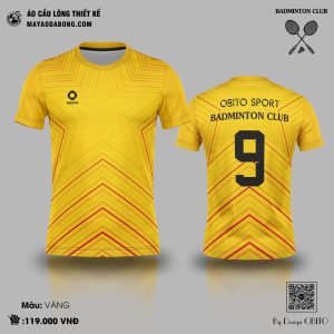 Áo Cầu Lông OBITO SPORT BADMINTON CLUB Màu Vàng Năng Động