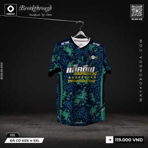 Áo bóng đá Breakthrough xanh navy by Obito – Thiết kế phá cách cho dân thể thao