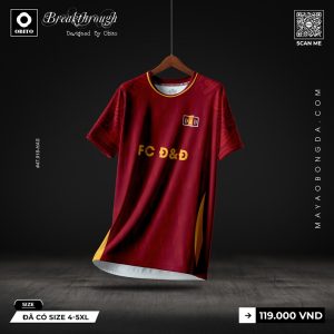 Áo Bóng Đá Thiết Kế Đỏ Đô FC D&D - Mạnh Mẽ & Cá Tính