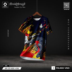Áo Thun Bóng Đá Obito – Breakthrough Đen Đỏ Vàng