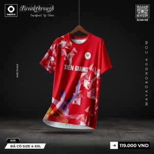 Áo Bóng Đá TIỀN GIANG - Breakthrough Đỏ Tươi