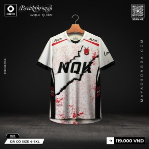 Áo bóng đá trắng đen NQK - Breakthrough thiết kế OBITO