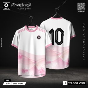 Áo Bóng Đá Thiết Kế Trắng Hồng Pastel - Đột Phá Phong Cách Sân Cỏ
