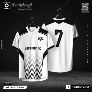 Áo Bóng Đá OBITO Victory FC - Trắng Đen
