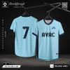Áo Đá Bóng Thiết Kế Màu Xanh Da Trời Nhạt Phối Navy – Zigzag Nổi Bật