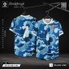 Áo bóng đá thiết kế OBITO #360-OBM tone xanh biển họa tiết bản đồ