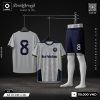 Áo Bóng Đá Thiết Kế Xám Bạc Phối Navy - Mẫu AoThietKe3-02