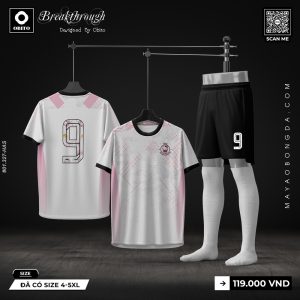 Áo Đá Banh Thiết Kế Màu Trắng Hồng Pastel - OBITO Breakthrough