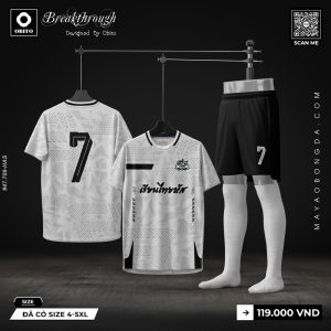 Áo Bóng Đá Thiết Kế OBITO Trắng Xám – BST Breakthrough