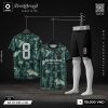 Bộ Quần Áo Bóng Đá Xanh Rêu Đậm Loang Thiết Kế Hiện Đại - Size Đến 5XL