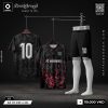 Áo Đá Bóng FC WARRIORS Màu Đen Đỏ - Thiết Kế Mạnh Mẽ Cá Tính