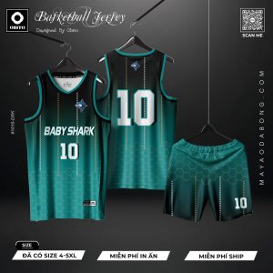Áo bóng rổ mẫu #1016-DRK xanh đen ánh kim cá tính