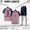 Áo Đá Bóng OBITO Highlight Hồng Pastel - Phong Cách Trẻ Trung Năng Động