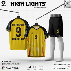 Áo Không Logo OBITO SPORT Màu Vàng Năng Động