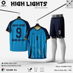 Áo Bóng Đá Obito HighLights - Xanh Ya Nổi Bật Cá Tính