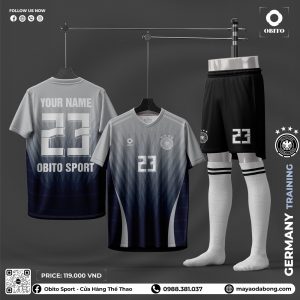 Áo Bóng Đá Germany Training - Xám Tro Đen