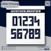 Font Số Áo Thể Thao Xanh Navy - Thiết Kế 3D Nổi Bật, Chuyên Nghiệp